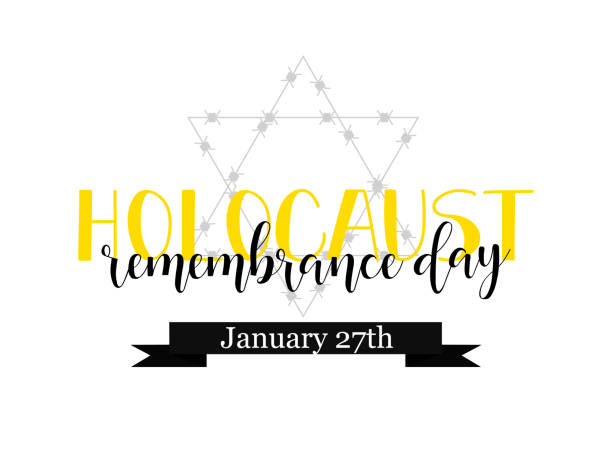 ilustraciones, imágenes clip art, dibujos animados e iconos de stock de día de recuerdo del holocausto. 27 de enero. ilustración de vector - holocaust remembrance day