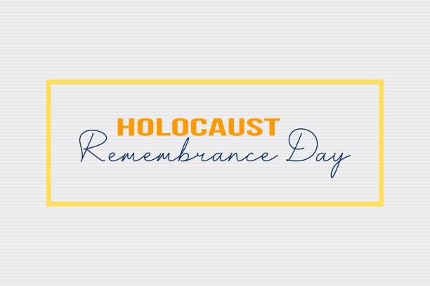holocaust remembrance day typography text design for poster, banner, sticker,  and t-shirt vector design. - holocaust remembrance day stock illustrations