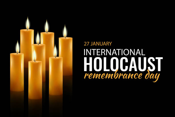 dzień pamięci o holokauście - holocaust remembrance day stock illustrations