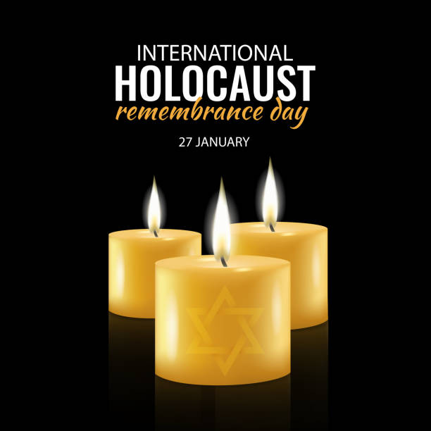 홀로코스트 기념일 - holocaust remembrance day stock illustrations