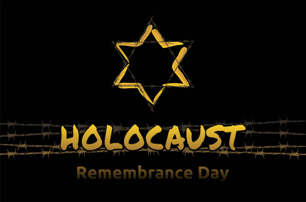 holocaust remembrance day, vector illustration - holocaust remembrance day stock illustrations