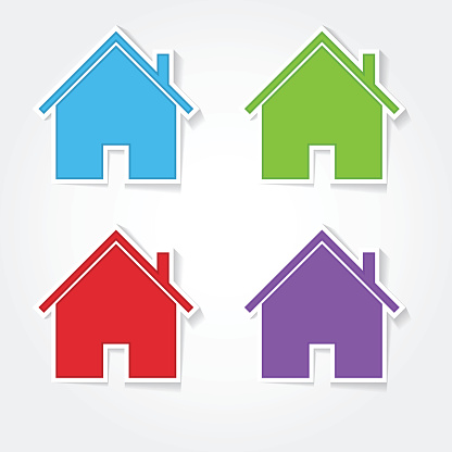 Home Colorful Vector Icon Design Stock Illustration - Download Image ...