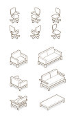 isometric elements for home / office