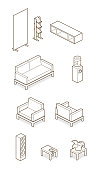 isometric elements for home / office