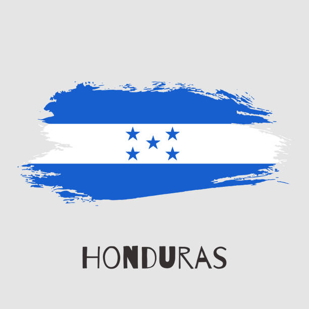Drawing Of The Honduras Flag Illustrations, Royalty-Free Vector ...