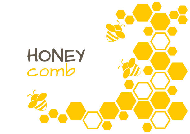 Honey abstract background with honeycomb and bee. Vector illustration Honey abstract background with honeycomb and bee. Vector illustration gossip stock illustrations