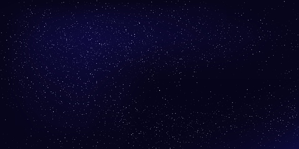 Horizontal night sky background. Vector abstract background.