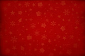 istock Horizontal vector illustration - Dark wine red colored gradient effect wallpaper texture all over pattern of Xmas elements Christmas backgrounds 1179920379