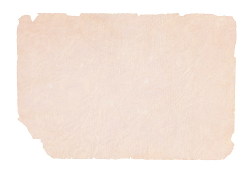 A horizontal vector illustration of a plain blank beige colored very old ripped paper