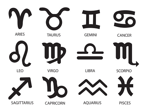 Horoscope Birth Zodiac Star Signs Vector Illustration Stock ...
