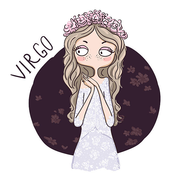 Horoscope. Zodiac signs-Virgo Zodiac signs Virgo. Vector illustration of the girl. virgo stock illustrations