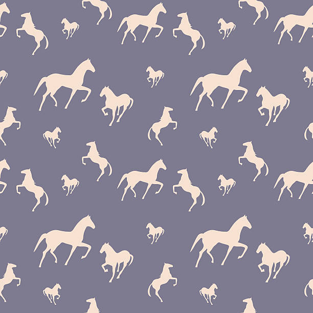 Horses seamless pattern. Horses seamless pattern. Can be used for textile, website background,  book cover, packaging. horse patterns stock illustrations