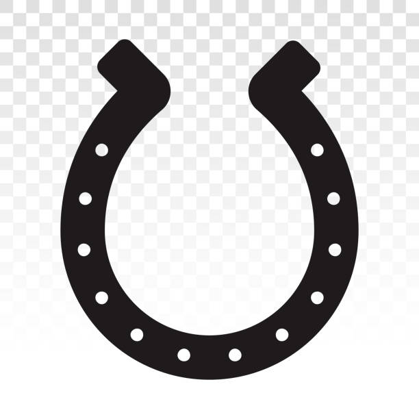 Horseshoe / horse shoe flat icon for apps and websites  horseshoe stock illustrations