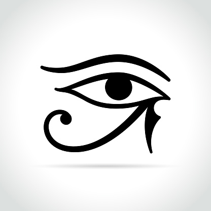horus eye icon on white background