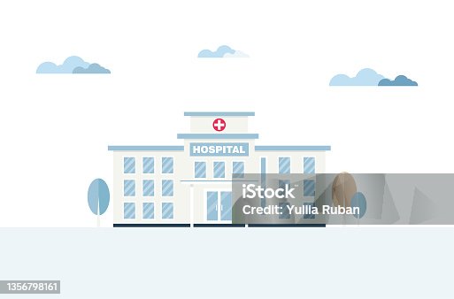 istock A hospital building vector illustration 1356798161