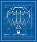 Hot air balloon blueprint.