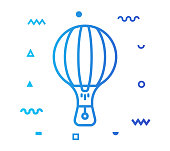 istock Hot Air Balloon Line Style Icon Design 1155514984