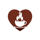istock Hot coffee vector logo design template. 1404673595