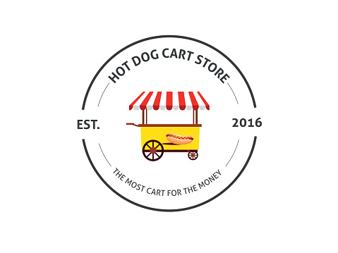 Hot Dog Cart Logo Vector Stock Illustration Download Image Now