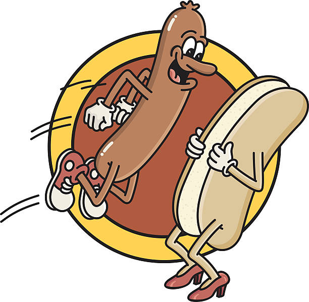 Hot dog Nirvana vector art illustration