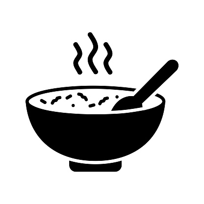 Hot Food Glyph Icon design