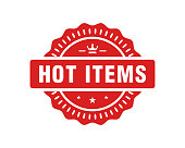 Hot items products retail store round advertisement label banner for various merchandise to customers