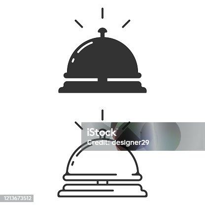 istock Hotel Bell Icon. Reception Bell Vector Design on White Background. 1213673512