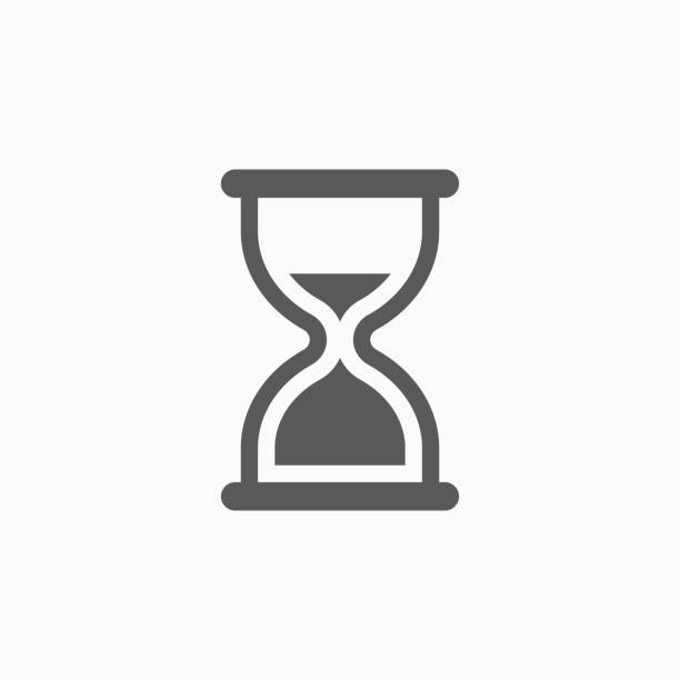 hourglass icon hourglass icon sand stock illustrations