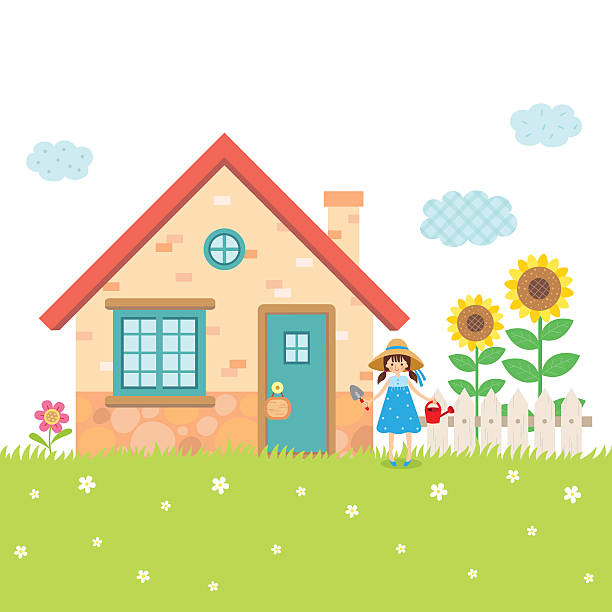 하우스 및 정원 - home stock illustrations