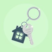 istock House iron key. Buying home, property rental. Vector illustration 1337054161
