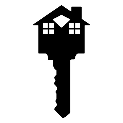 House Key Silhouette Stock Illustration - Download Image Now - iStock