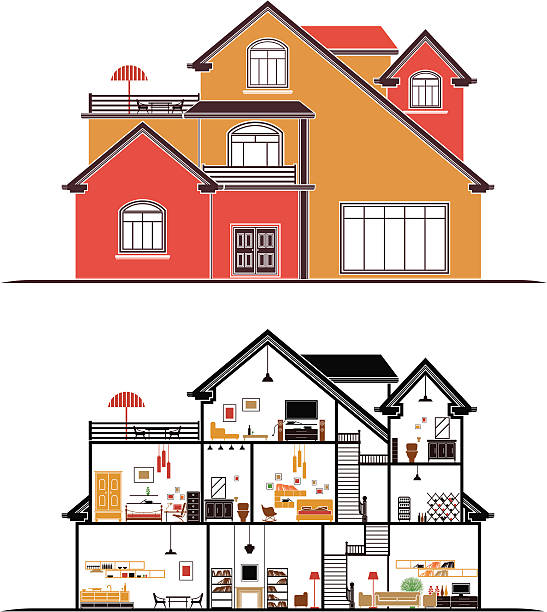 house vector art illustration
