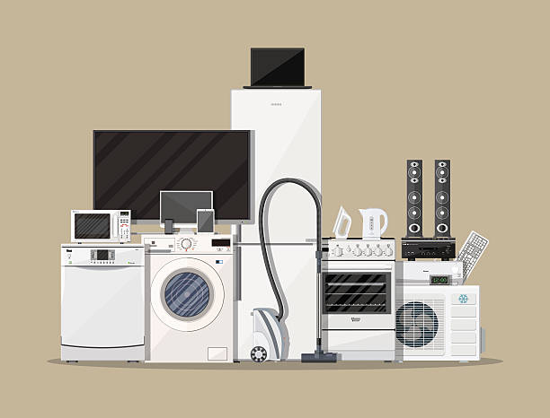 家庭用電化製品、および電子機器 - 洗濯機点のイラスト素材／クリップアート素材／マンガ素材／アイコン素材