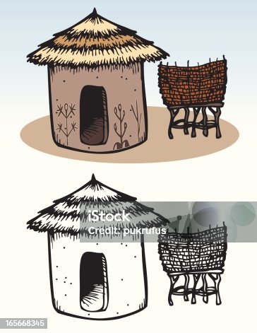 istock Houses - African Hut 165668345