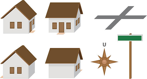 Houses vector art illustration