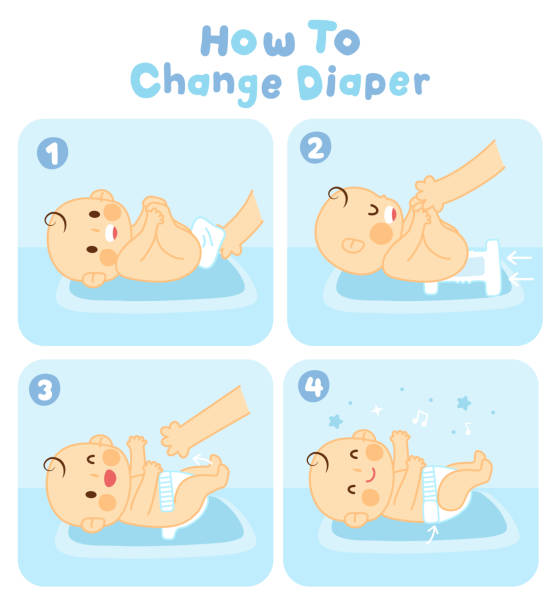 Changing Baby Diaper Illustrations, RoyaltyFree Vector Graphics & Clip