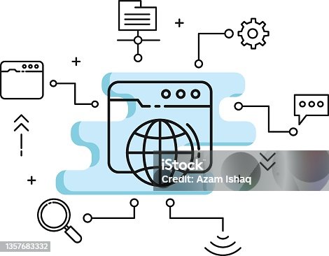 istock http translator stock illustration, Internet Web Browser Concept Vector Icon Design, Cloud computing and Internet hosting services Symbol, Webpage Viewer Software Sign, 1357683332