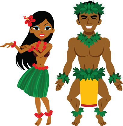 Hula Dancer, man and woman