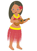 istock Hula girl playing the ukulele 1328103265
