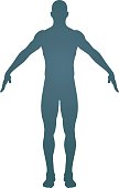 Human body silhouette. Man body outline.