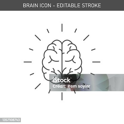 istock Human Brain Icon Vector Design. 1357108743