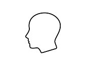 istock human head line icon. simple style person sign. infographic element and symbol for web design 1341330105