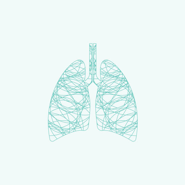 stockillustraties, clipart, cartoons en iconen met menselijke long vector icon design - longen