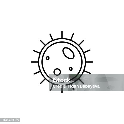 istock human organ big cellule outline icon. Signs and symbols can be used for web, logo, mobile app, UI, UX 1134764159