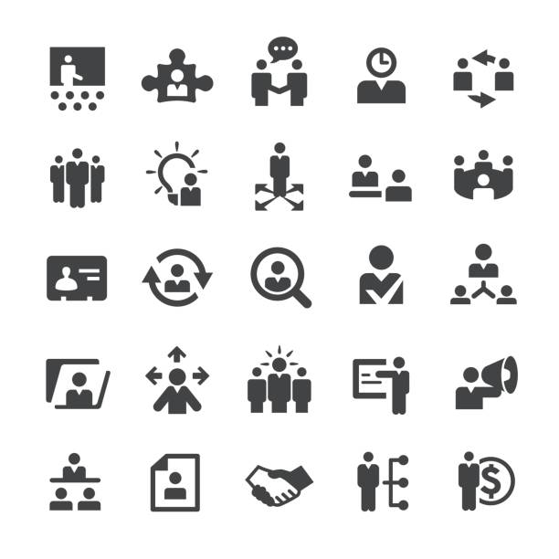 Human Resource Icons - Smart Series Human Resource Icons recruitment symbols stock illustrations