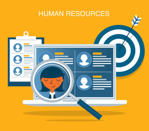 Human resources - Businesswoman vector art illustration