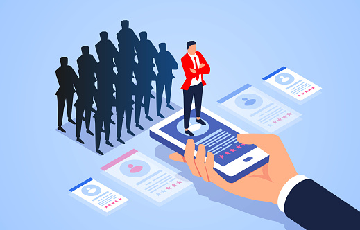 Human resources recruitment and selection, select from the crowd