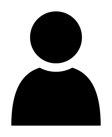 Human silhouette isolated vector icon.