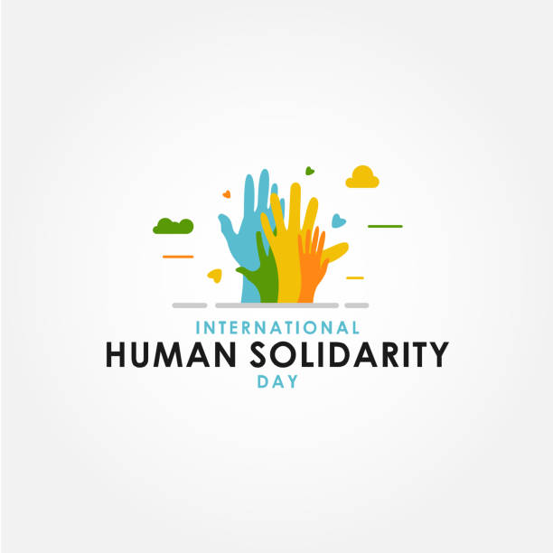 人類團結日向量設計範本 - peace logo 幅插畫檔、美工圖案、卡通及圖標