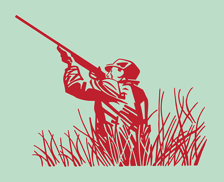 Hunter Shooting a Shotgun